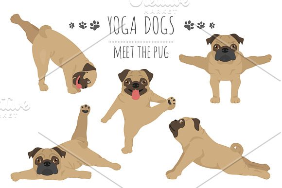 Yoga dogs collection (vol.2) in Illustrations - product preview 7