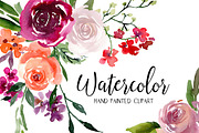 Bright Watercolor Flowers & Wreaths