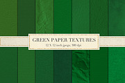 Green paper textures