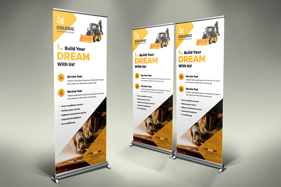 Construction Roll-Up Banner in Templates - product preview 1