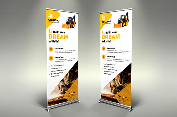 Construction Roll-Up Banner in Templates - product preview 2