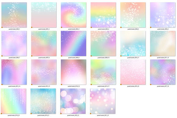 Rainbow Pastel Bokeh Textures in Textures - product preview 2
