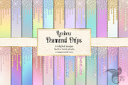 Rainbow Diamond Drips Backgrounds