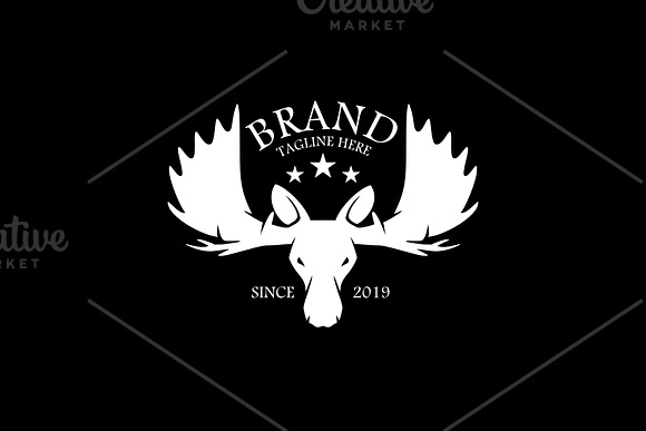Golden Moose in Logo Templates - product preview 2