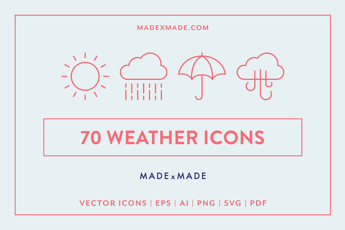 Line Icons – Weather in Fall Icons - product preview 8