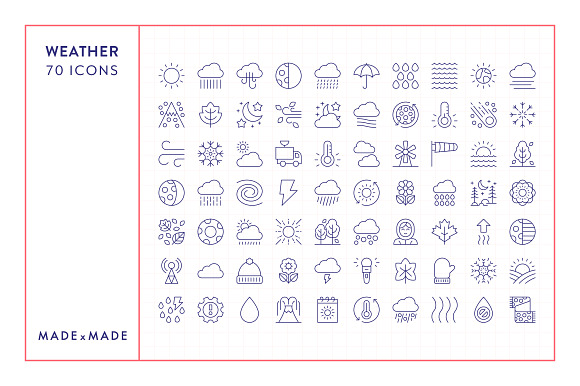 Line Icons – Weather in Fall Icons - product preview 5
