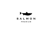salmon fish logo vector icon