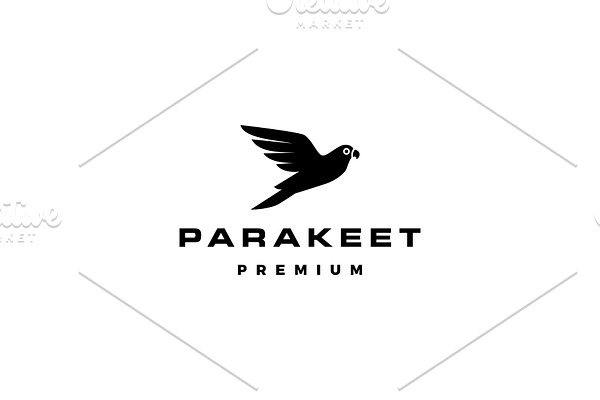 parakeet bird logo vector icon