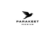 parakeet bird logo vector icon