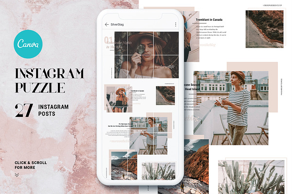 #InstaGrid 1.0 Canva Puzzle Template