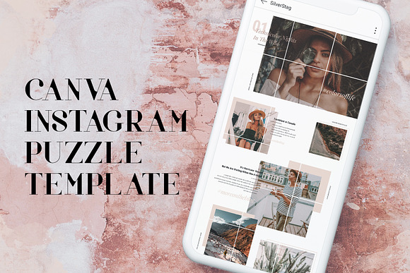#InstaGrid 1.0 Canva Puzzle Template in Instagram Templates - product preview 2