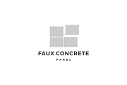 faux concrete exposed panel logo