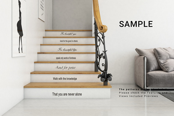 Staircase Sticker Mockup Set in Product Mockups - product preview 9