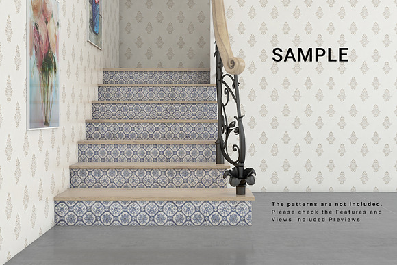 Staircase Sticker Mockup Set in Product Mockups - product preview 11