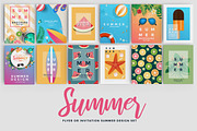 Set of 12 Summer Flyer Templates