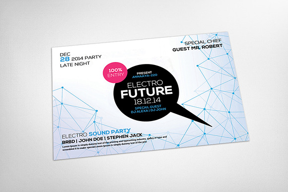 Electro Flyer in Flyer Templates - product preview 2