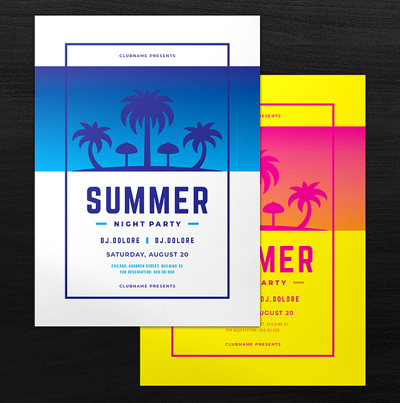 Summer Party Flyer Template Summer in Flyer Templates - product preview 1