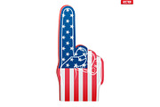 Sports Fan Foam Finger with USA Flag