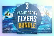3 Yacht Party Flyers Bundle