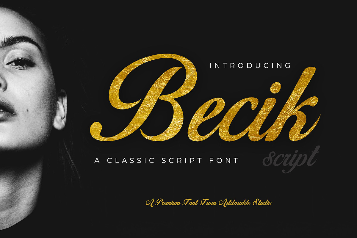 Becik Classic Script in Script Fonts - product preview 8