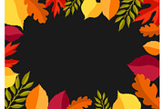 Frame with stylized autumn foliage.