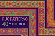 40 Rug patterns vector brushes