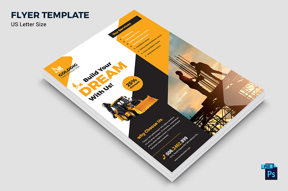 Construction Template Bundle in Brochure Templates - product preview 7