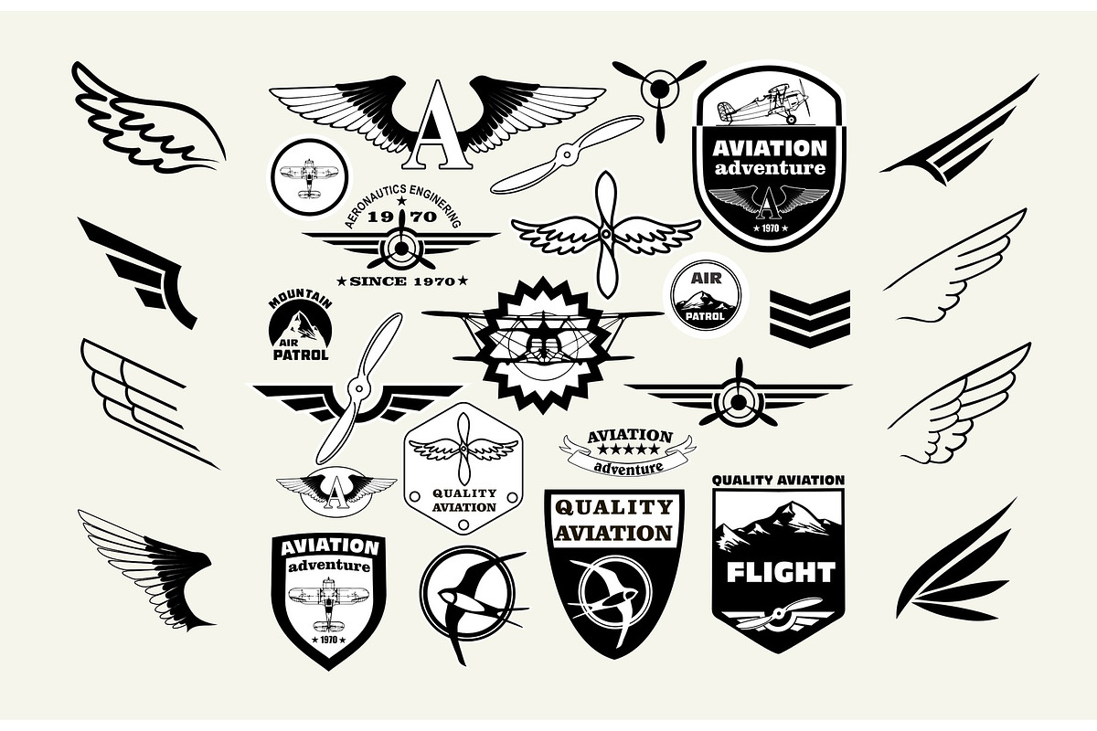 Aviation Logo and elements in Logo Templates - product preview 8