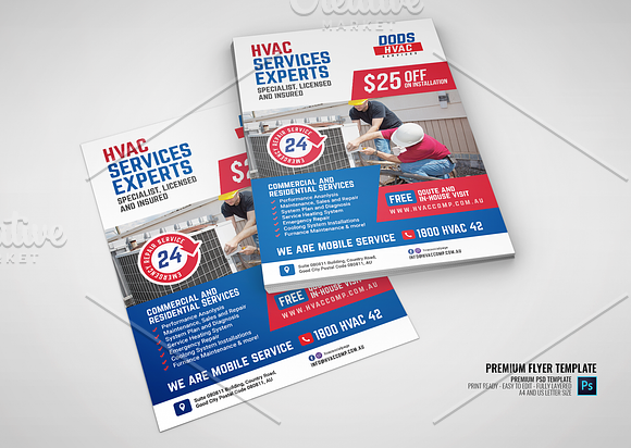 HVAC Installation and Maintenance in Flyer Templates - product preview 1