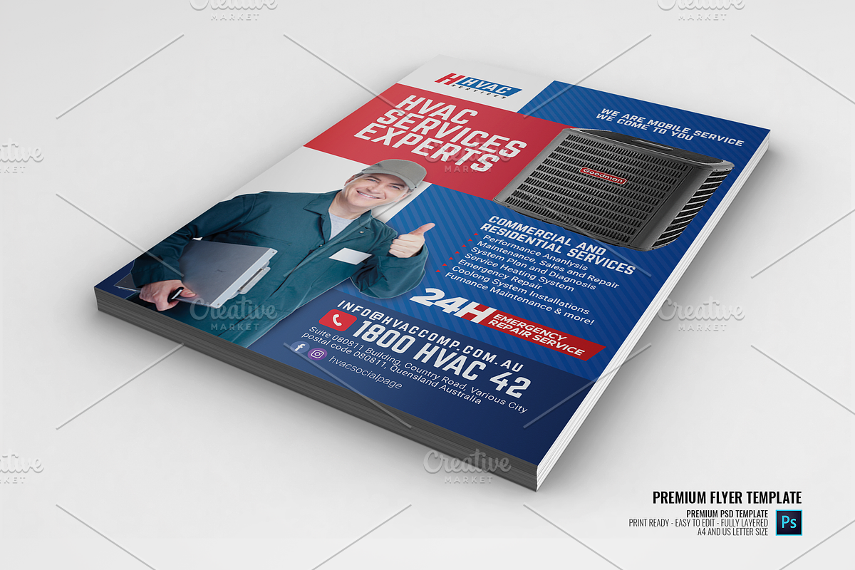 HVAC Heating and Cooling Expert in Flyer Templates - product preview 8