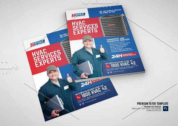 HVAC Heating and Cooling Expert in Flyer Templates - product preview 1