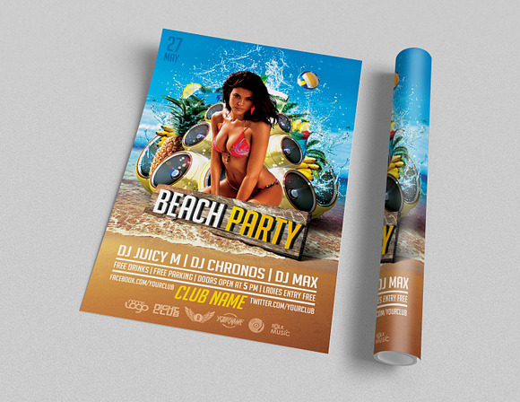 Beach Party Vol.2 in Flyer Templates - product preview 1