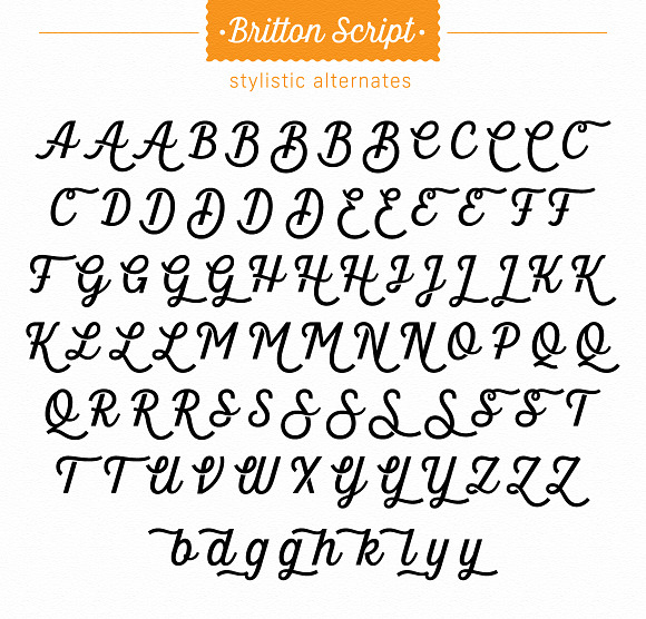 Britton Script in Script Fonts - product preview 16