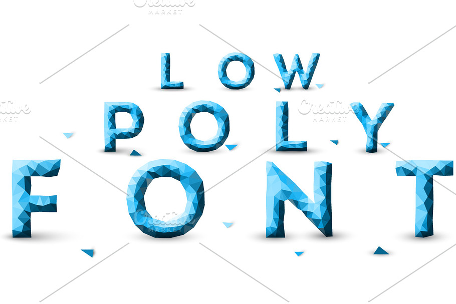 Low Poly Font / Alphabet in Objects - product preview 8