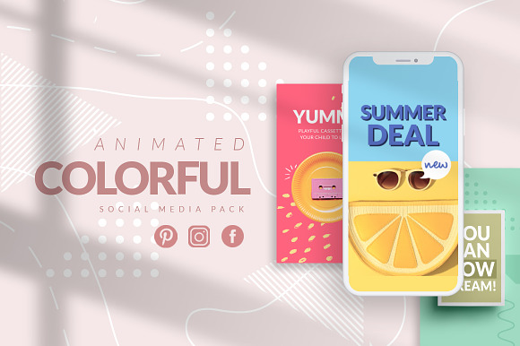 ANIMATED Colorful Social Media Pack in Instagram Templates - product preview 11