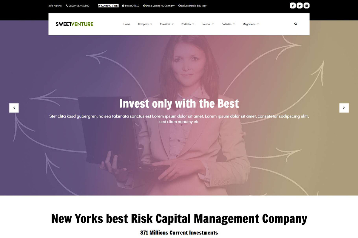 SweetVenture - Venture Capital Theme in WordPress Business Themes - product preview 8
