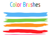 Vector Paint Color Brushes