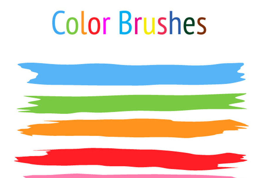 Vector Paint Color Brushes in Photoshop Brushes - product preview 8