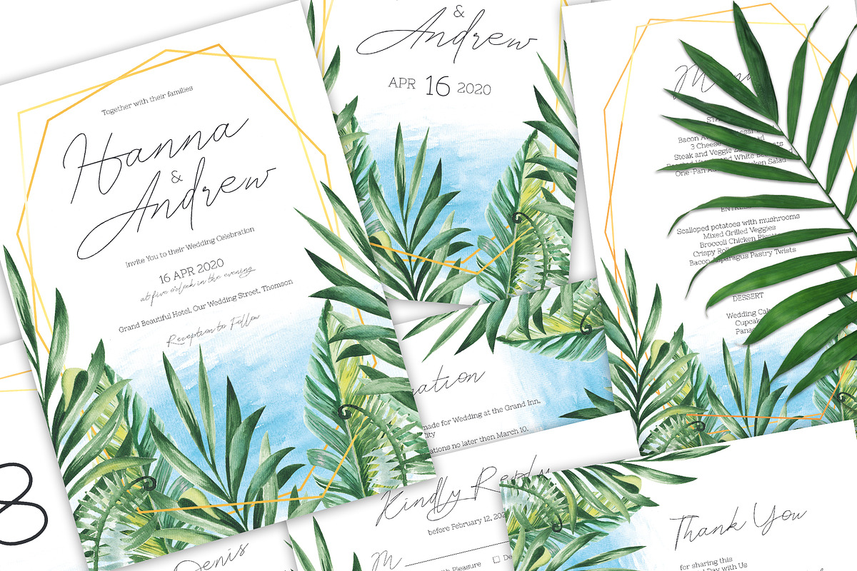 Tropic Islands Wedding Suite in Wedding Templates - product preview 8