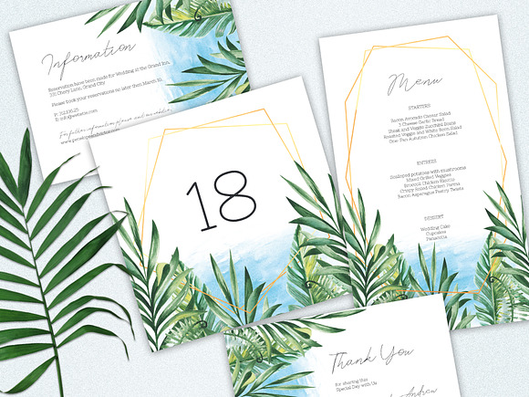 Tropic Islands Wedding Suite in Wedding Templates - product preview 2