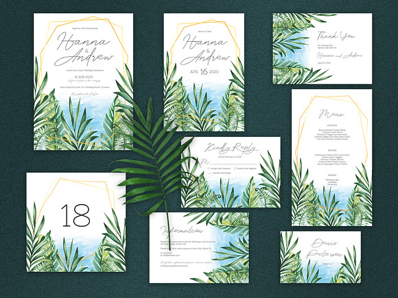Tropic Islands Wedding Suite in Wedding Templates - product preview 3