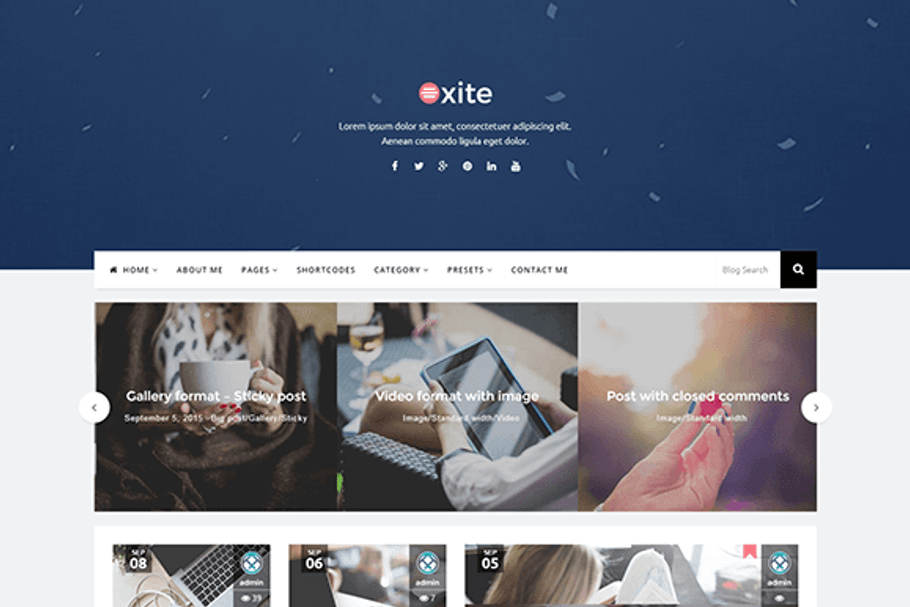 Oxite Bootstrap WordPress Blog Theme