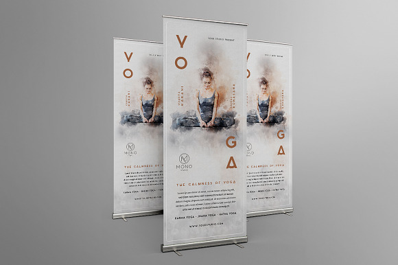 Yoga Roll-Up Banner in Flyer Templates - product preview 1