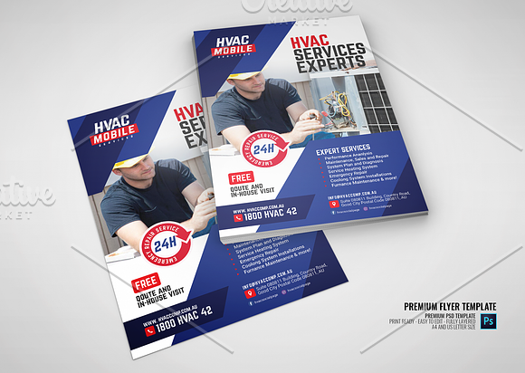HVAC Ad Flyer in Flyer Templates - product preview 2