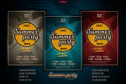 Summer party poster template