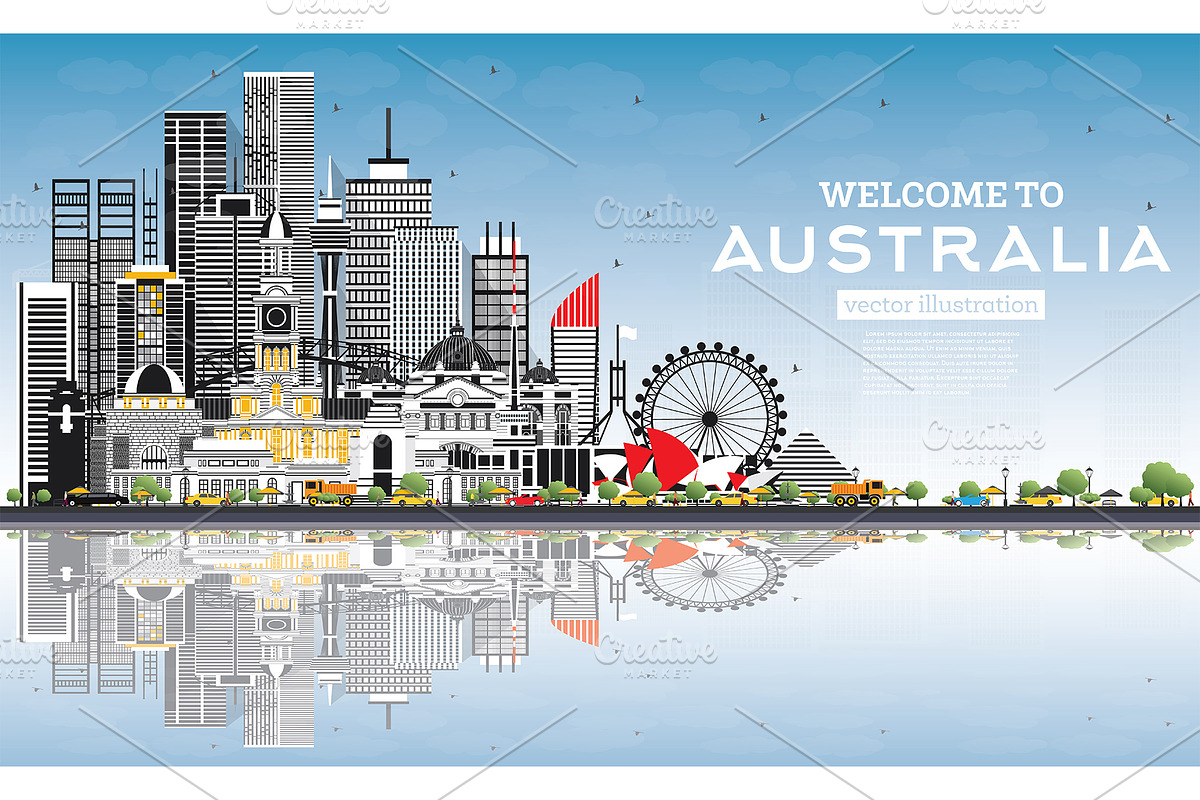 Welcome to Australia Skyline in Illustrations - product preview 8