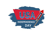 USA Independence Day Sticker Vector