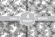 Black and White Floral Patterns(6)