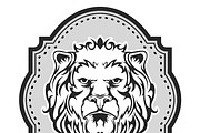 Heraldic lion's head for your design