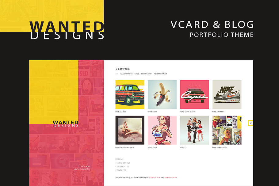 Wanted - Personal Portfolio & CV in WordPress Portfolio Themes - product preview 8